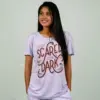 I’m Not Scared of the Dark T-shirt & Shorts Set in Pastel Lilac