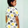 Kisses Print T-shirt & Pant Night Dress in Tofu