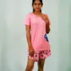 Koala Print T-shirt & Shorts Set in Salmon Rose