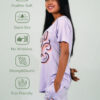 I’m Not Scared of the Dark T-shirt & Shorts Set in Pastel Lilac