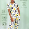 Kisses Print T-shirt & Pant Night Dress in Tofu