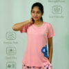 Koala Print T-shirt & Shorts Set in Salmon Rose
