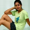 Stay Graceful Lettuce Green T-shirt & Salute Navy Shorts Set