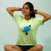 Stay Graceful Lettuce Green T-shirt & Salute Navy Shorts Set