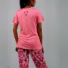 Stay Positive T-shirt & Pant Night Dress in Salmon Rose