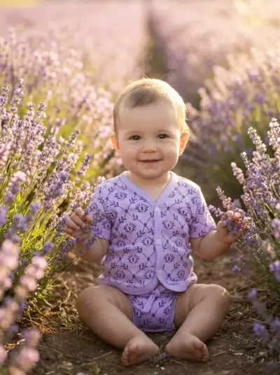 Lavender Lace Jabala & Nappy Set