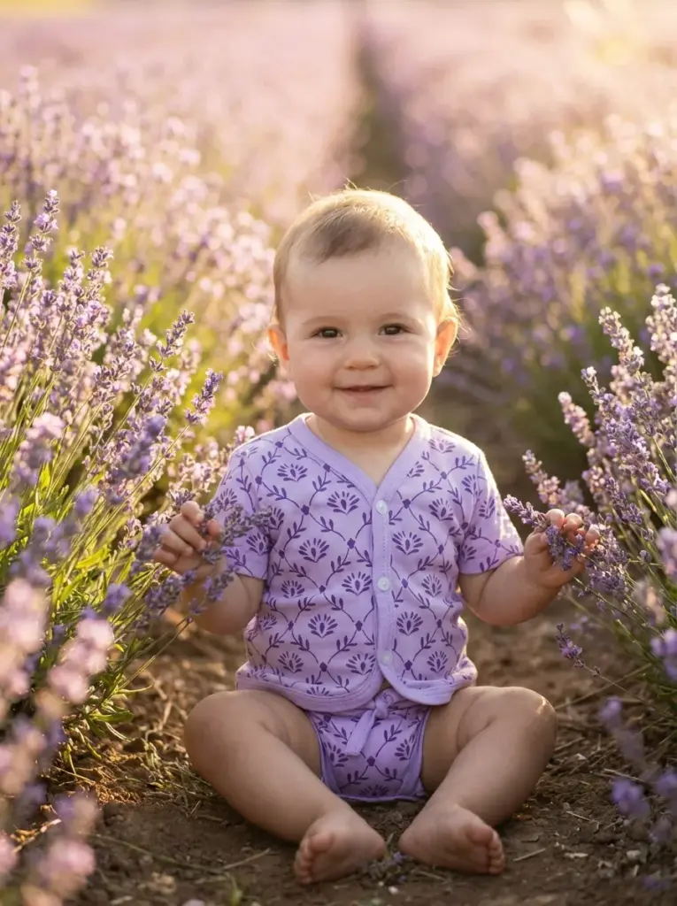 Lavender Lace Jabala & Nappy Set