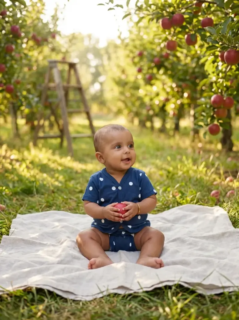 Orchard Navy Blue Jabala & Nappy Set