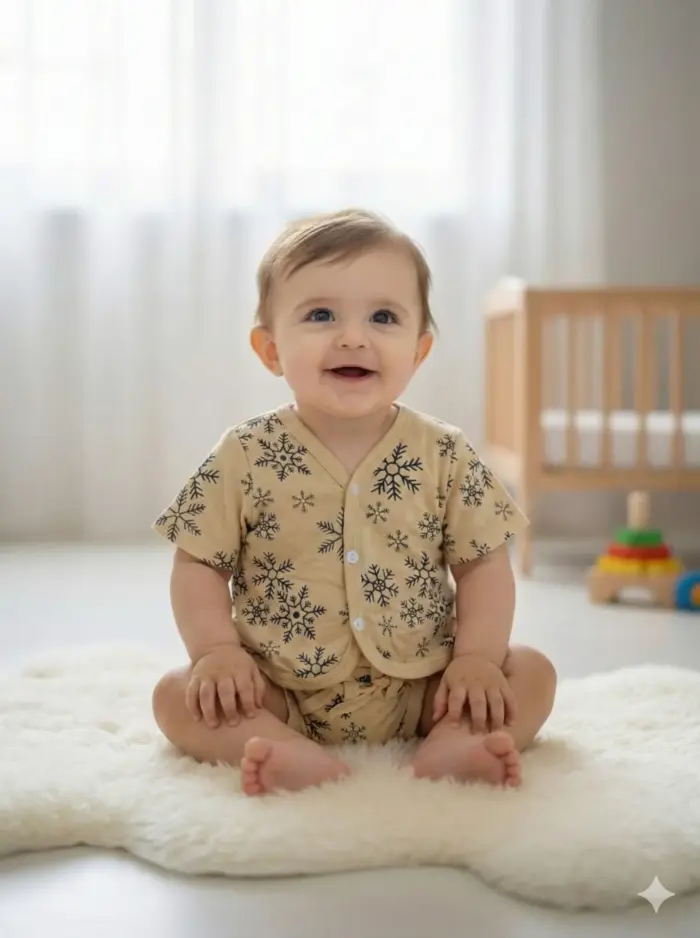 Whisper Snowflake Jabala & Nappy Set