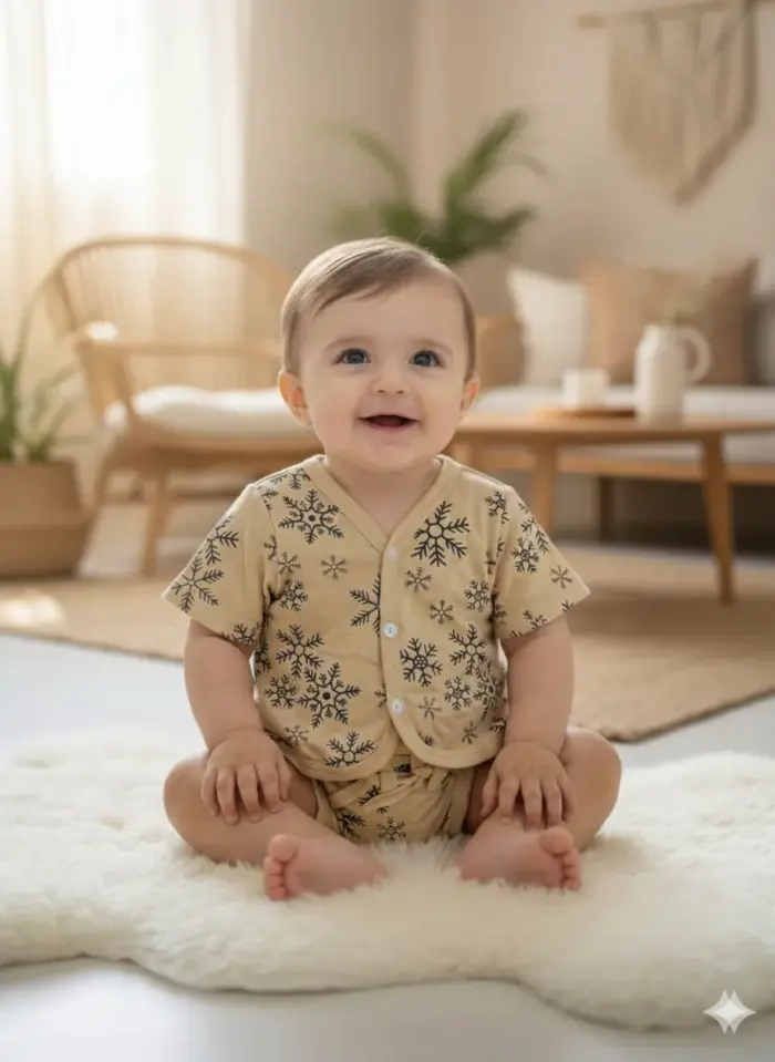 Whisper Snowflake Jabala & Nappy Set