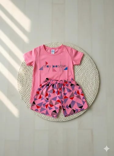 Stay Positive T-shirt & Shorts Toddler set