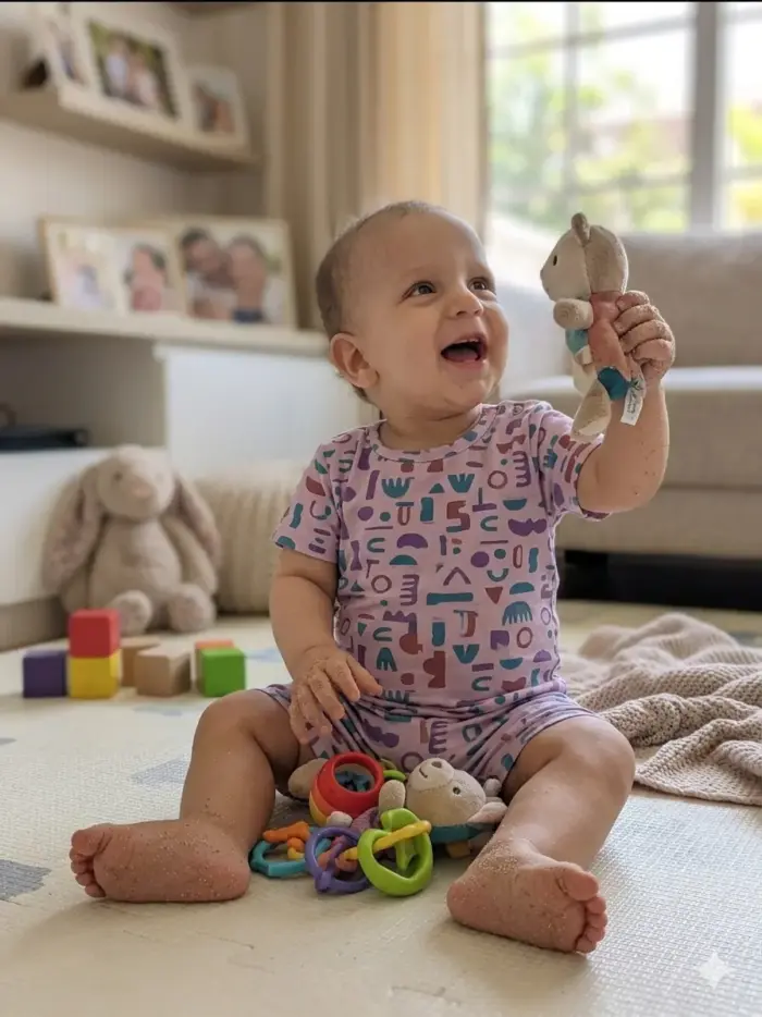 Random Objects Print T-shirt & Shorts Toddler set