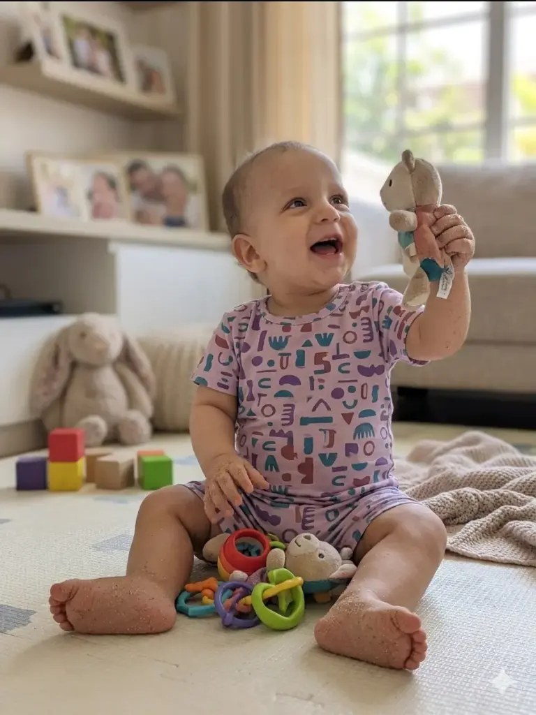 Random Objects Print T-shirt & Shorts Toddler set