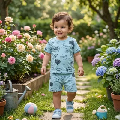 IMG_3986 Happy Thoughts T-shirt & Shorts Toddler set